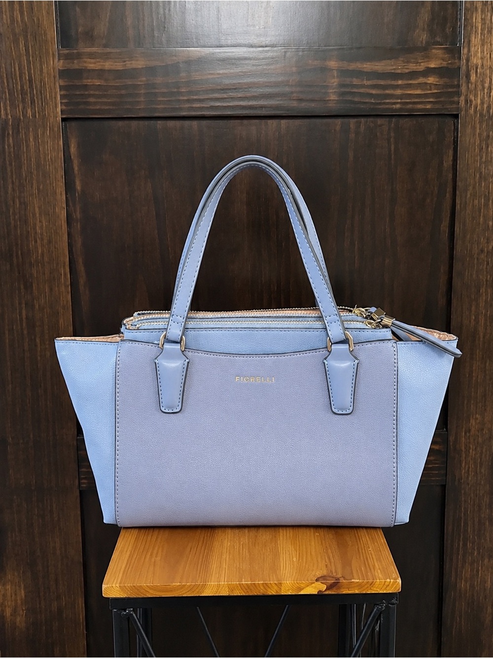 Fiorelli Lavender Blue Tote Handbag with Dual Handles
